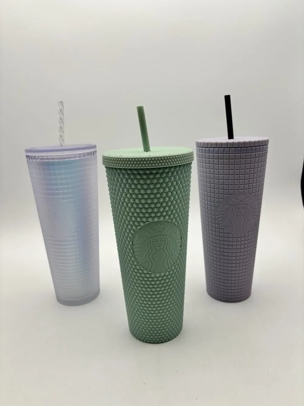 New Starbucks 24oz Tumbler Cups With Straws Lot Of 3 New With Tags